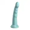 Dillio - Slim Seven 7 Inch. Prążkowane dildo w kolorze miętowym z silikonu premium utwardzanego platyną. 19,7 cm  długości