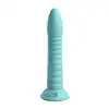 Dillio - Slim Seven 7 Inch. Miętowe dildo o żebrowanej strukturze i mocnej przyssawce. Silikon premium utwardzany platyną. 19,7 cm długości