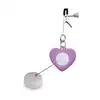 Charmed - Heart Adjustable Nipple Clamps LED. Klamerki na sutki w kształcie serduszek z szalonym podświetleniem LED