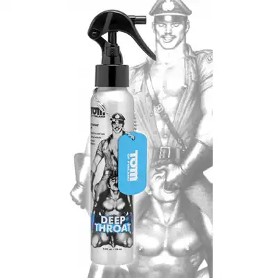 Tom Of Finland - Throat Spray 118 ml. Miętowy, mocno znieczulający spray do gardła. Pieszczoty oralne będą głębokie jak nigdy. 