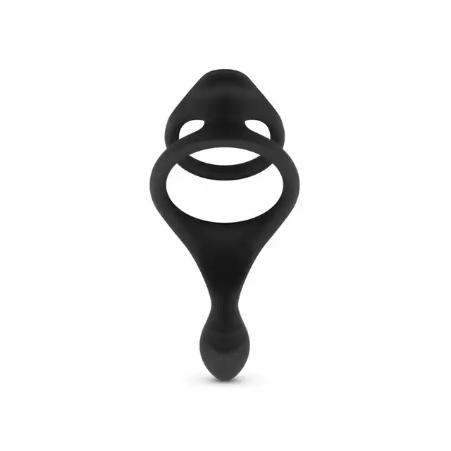 Easy Toys - Pleasure Cock Ring. Miękki silikonowy ring na penisa i jądra stymulujący krocze. 