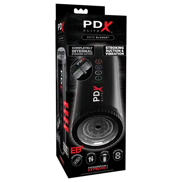 PDX Elite - Moto Blower - masturbator, który zapewni Ci fantastyczne doznania! Połączenie ssania, wibracji. Koraliki uciskające