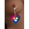 Charmed - Heart Adjustable Nipple Clamps LED. Klamerki na sutki w kształcie serduszek z szalonym podświetleniem LED
