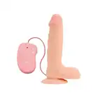 Real Rapture - Realistic Flesh Vibrator 7,5 cm. Wibrator z przyssawką 21,5 cm
