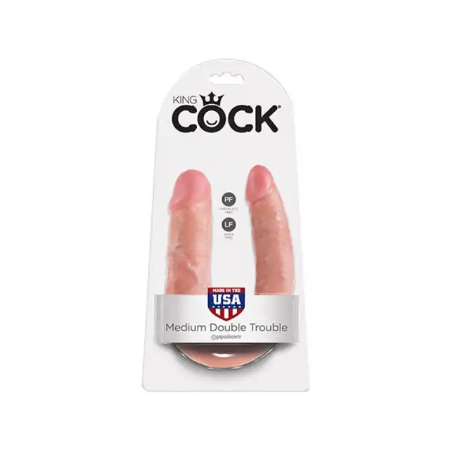 PiepeDream - King Cock - Medium Double Trouble. Podwójne dildo