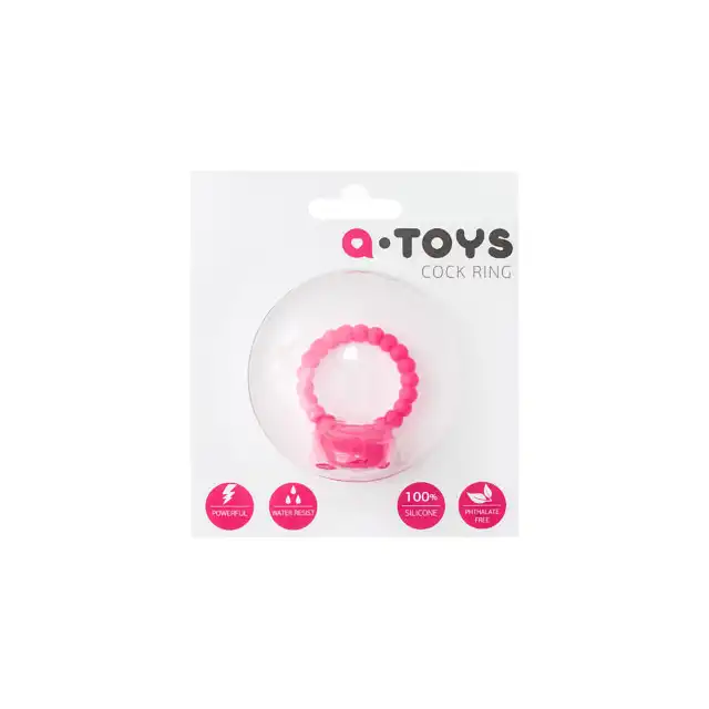 A-Toys Pink Cock Ring. Silikonowy ring na penisa.