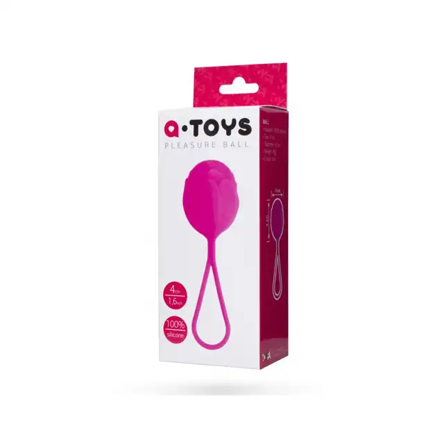 A-Toys - Pleasure Ball. Różowa, pojedyncza kulka gejszy do ćwiczenia mięśni kegla i przyjemności intymnej