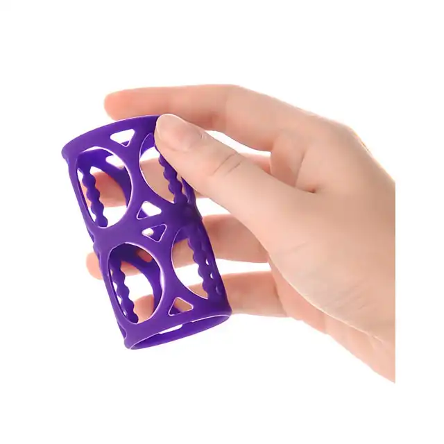A-Toys - Penis Extender. Fioletowa wodoodporna nakładka na penisa w kompaktowym rozmiarze z wypukłą fakturą 