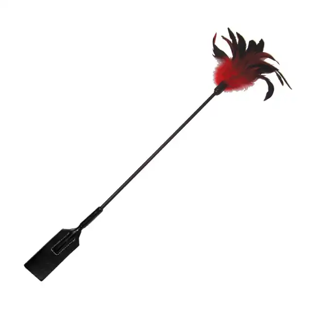 Sex &amp; Mischief - Feather Slapper - elegancka, dwustronna packa. Luksusowe piórka oraz czarna, mocna packa. 