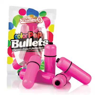 The Screaming 0 - Mini wibrator Color Pop Bullet Pink. 3 prędkości i pulsacje. 4 cm. Motor Super Power.