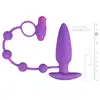 Easy Toys - Triple pleasure. Wibrujący ring z zatyczką analną
