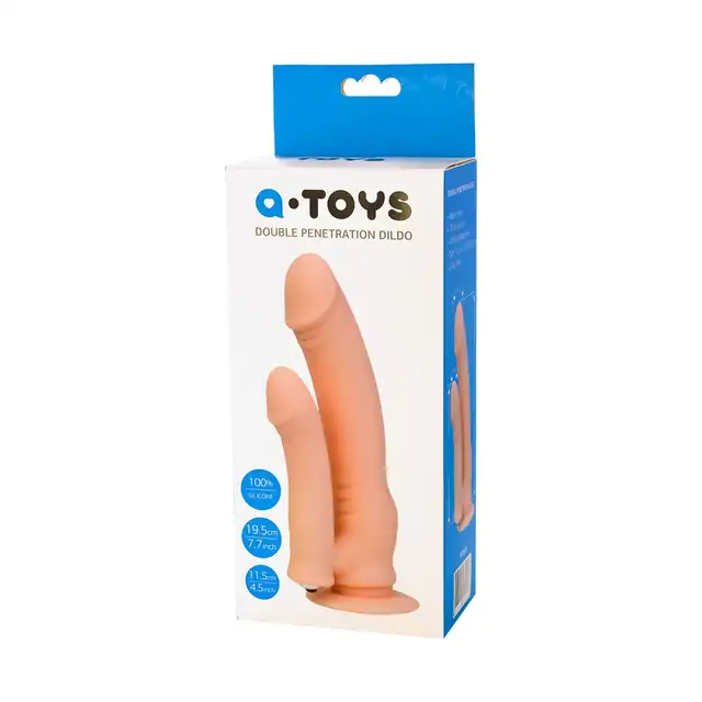 A-Toys - Dildo do podwójnej penetracji. 100% silicone