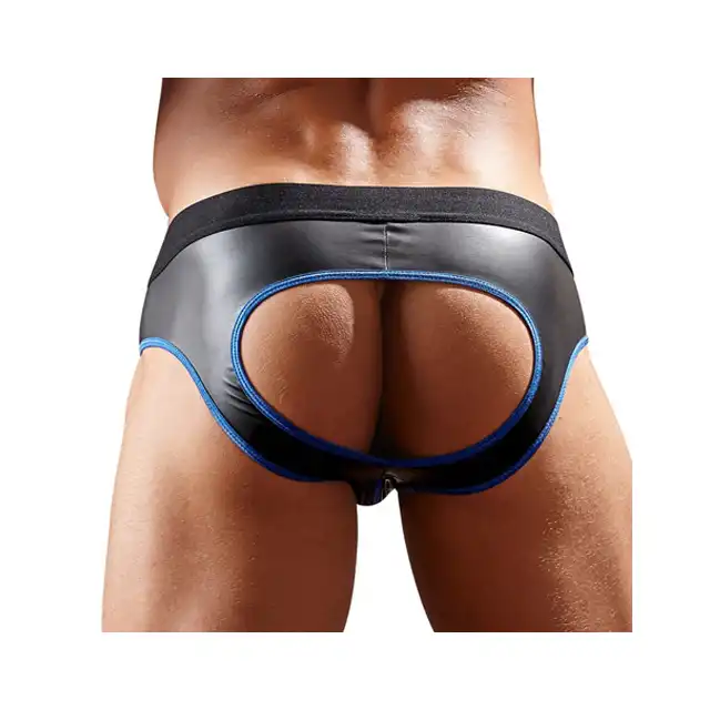 Svenjoyment -Jockstrap z zamkiem i niebieskim wykończeniem.