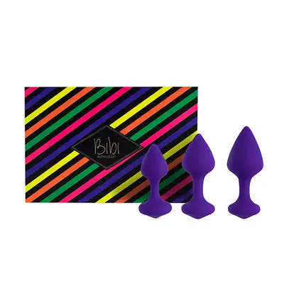 FeelzToys - Bibi. Fioletowe zatyczki analne.