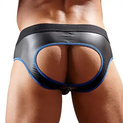 Svenjoyment -Jockstrap z zamkiem i niebieskim wykończeniem.