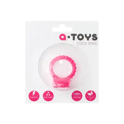 A-Toys Pink Cock Ring. Silikonowy ring na penisa.