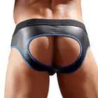 Svenjoyment -Jockstrap z zamkiem i niebieskim wykończeniem.