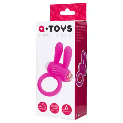 A-Toys - Powerful Cock Ring. Wibrujący pierścień na penisa dla intensywniejszych doznań i lepszej erekcji