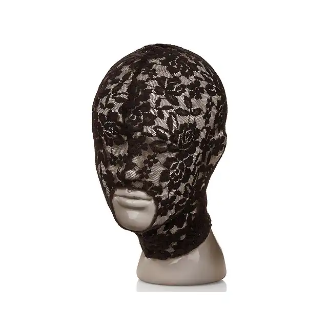 Scandal - Lace Hood. Zmysłowa maska z czarnej koronki.