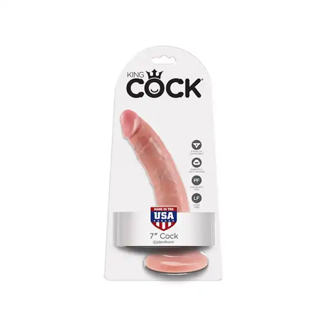 PipeDream - King Cock. Amerykańskie dildo 7". Mocna przyssawka.