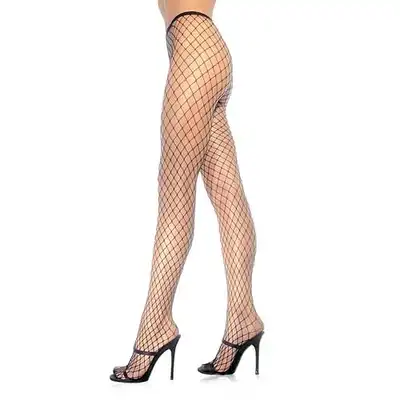Leg Avenue - Spandex diamnond Pantyhose. Rajstopy o sexownych oczkach, rozmiar uniwersalny OS