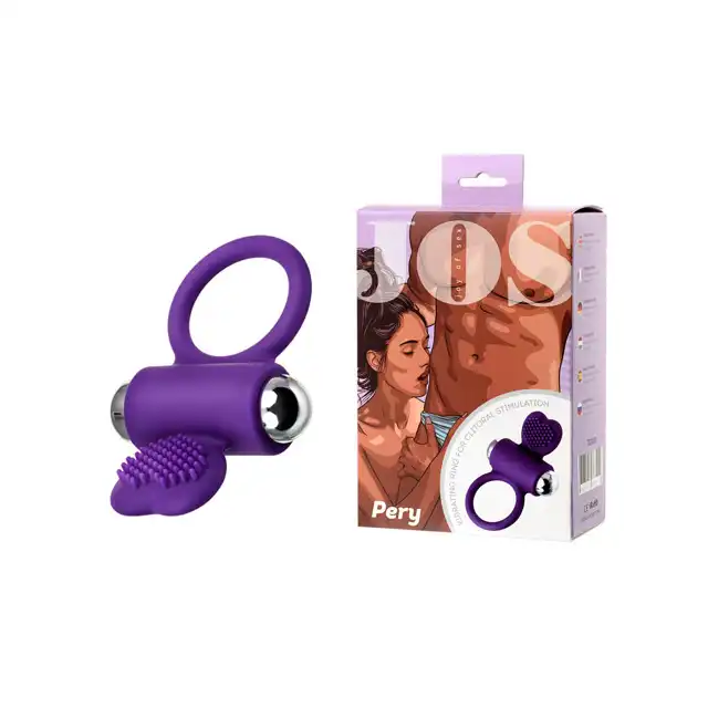 Joy of Sex - Vibrating ring Pery. Fioletowy pierścień ze stymulatorem łechtaczki.