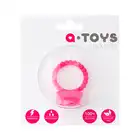 A-Toys - Pink Cock Ring. Wodoodporny silikonowy pierścień wibrujący dla podwójnej przyjemności