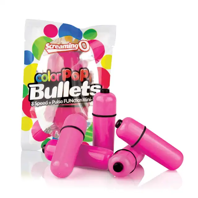 The Screaming 0 - Mini wibrator Color Pop Bullet Pink. 3 prędkości i pulsacje. 4 cm. Motor Super Power.
