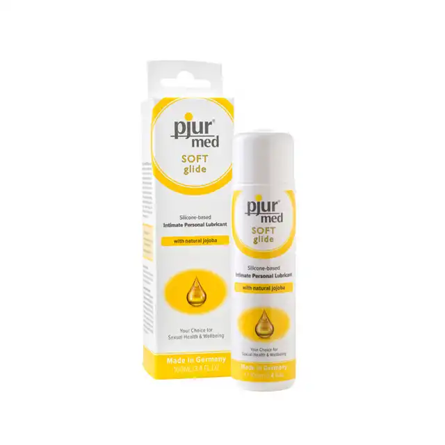 Pjur med Soft Glide. Lubrykant silikonowy z olejkiem z jojoby