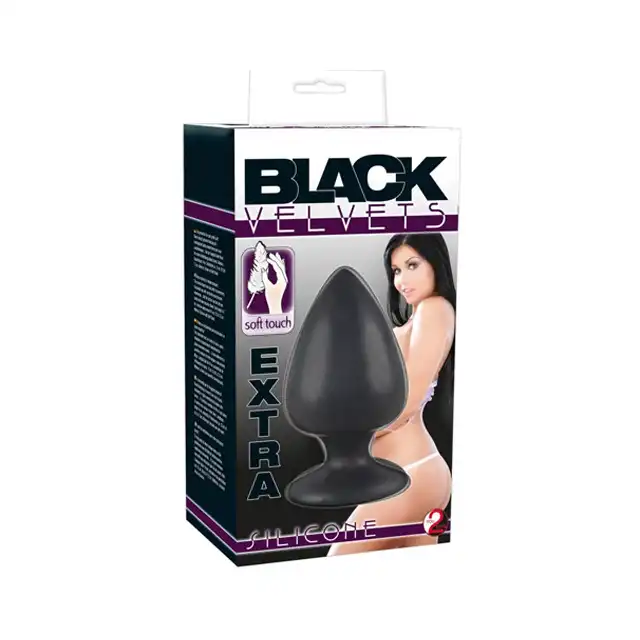 Black Velvets - Extra duży plug. Silicone Soft Touch