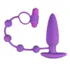 Easy Toys - Triple pleasure. Wibrujący ring z zatyczką analną
