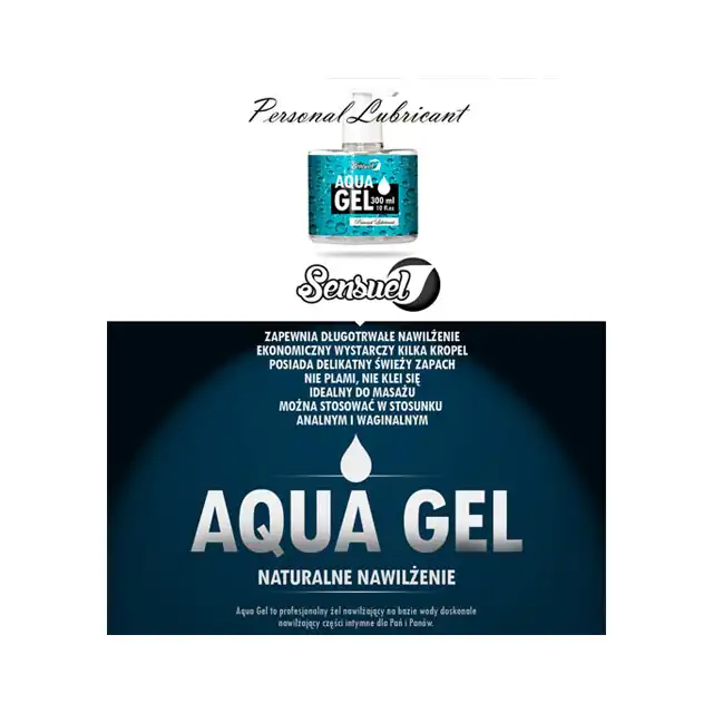 Sensuel - Aqua Gel, jedwabisty żel poślizgowy! 300ml - Bestseller!