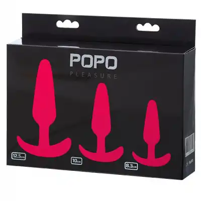 Popo Pleasure - Anal Plug Set. Zestaw 3 wtyczek