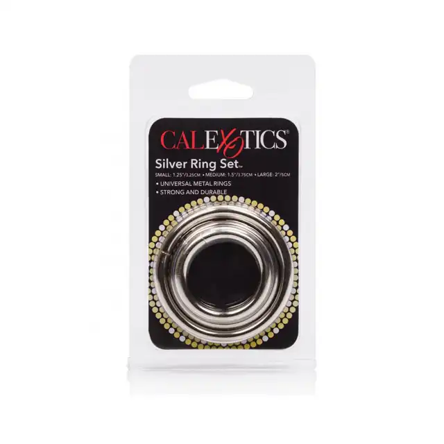 Calexotics - Silver ring set. Trzy metalowe pierścienie.