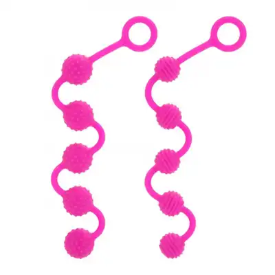 Calexotics Siliocne "O" Beads. Zestaw koralików analnych