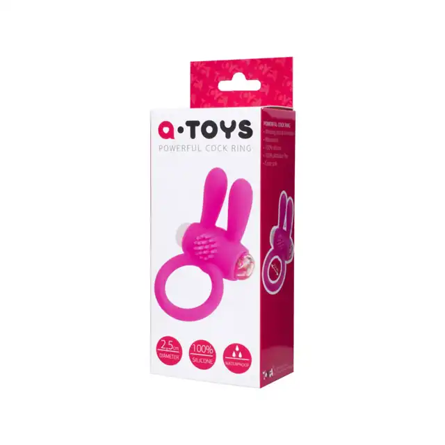 A-Toys - Powerful Cock Ring. Wibrujący pierścień na penisa dla intensywniejszych doznań i lepszej erekcji