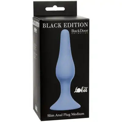 Lola Toys. Slim Anal Plug Medium. Niebieska zatyczka analna.