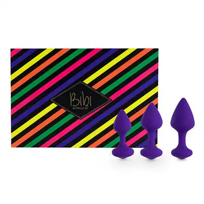FeelzToys - Bibi. Fioletowe zatyczki analne.