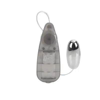 Calexotics - Slim Teardrop Bullet Grey. Jajeczko wibrujące z pilotem
