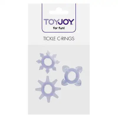 ToyJoy - Tickle C-Rings Purple. Zestaw 3 elastycznych ringów erekcyjnych