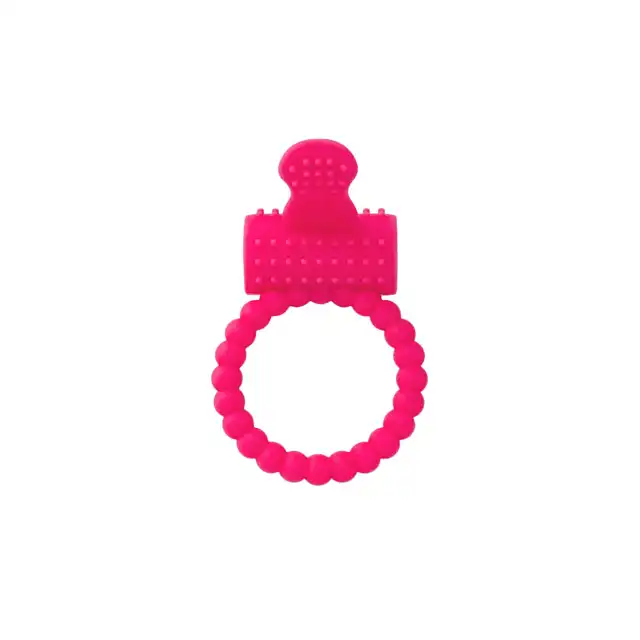 A-Toys - Pink Cock Ring. Wodoodporny silikonowy pierścień wibrujący dla podwójnej przyjemności