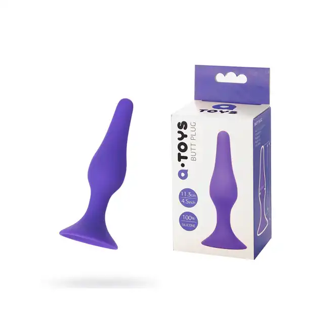 A-Toys Butt Plug. Fioletowa zatyczka z silikonu.