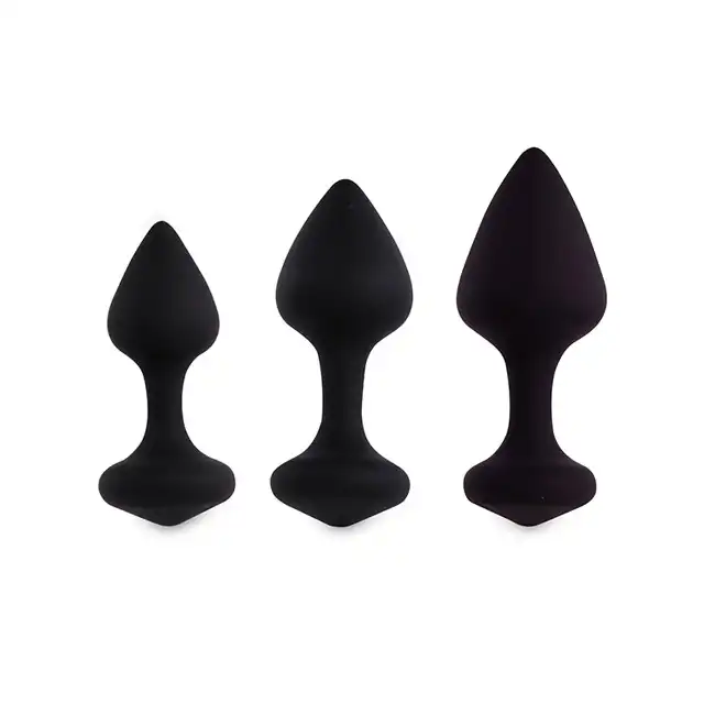 FeelzToys - Bibi. Czarne zatyczki analne.