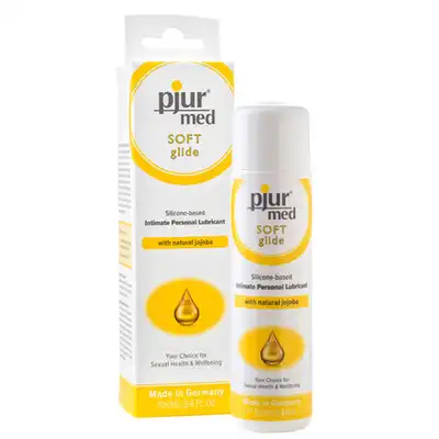 Pjur med Soft Glide. Lubrykant silikonowy z olejkiem z jojoby