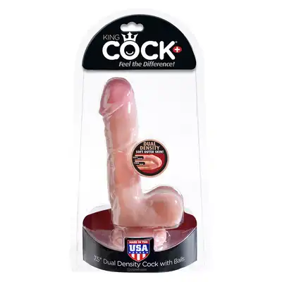 PipeDream - King Cock. Dual Density Cock with Balls. 7.5 "