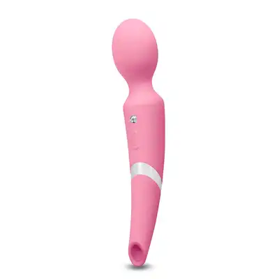 Sugar Pop - Aurora Pink. Wibrator magiczna różdżka z dodatkowym ciśnieniowym stymulatorem łechtaczki! Idealne połączenie dla całkowitej satysfakcji