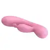 Pretty Love - Hugo USB. Elastyczny wibrator z dwufazowym stymulatorem łechtaczki z miękkiego silikonu