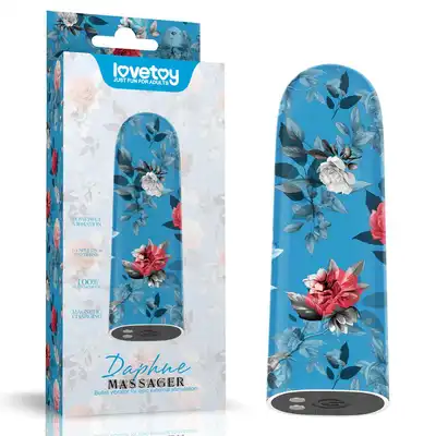 LoveToy - Daphne Massager. Mini wibrator o uroczym wzorze kwiatowym. Idealny elegancki towarzysz dla miłośniczki kwiatów