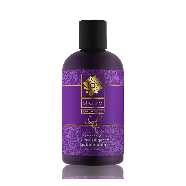 Sliquid - Balance Soak Limoncello 255 ml. Zmysłowy olejek do kąpieli tworzący pianę z mango i solą morską. 
