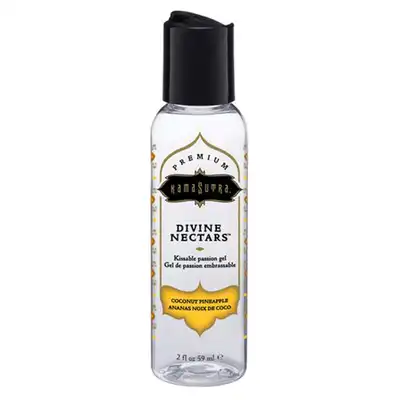 Kama Sutra - Divine Nectare Body Glide Coconut Pineapple 59 ml - smakowy lubrykant na bazie wody. Rozpływający się w ustach. Kokos i ananas